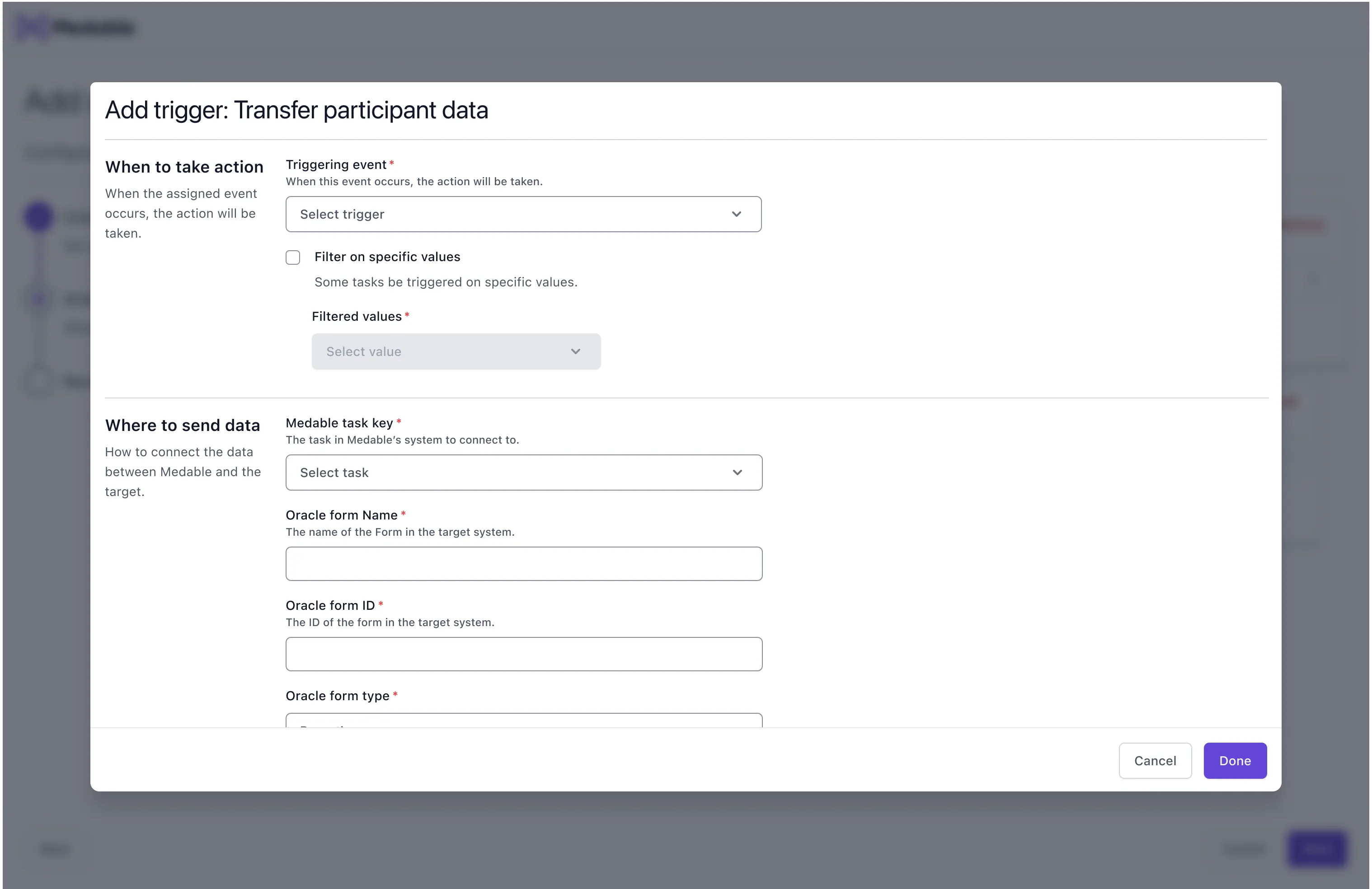 Add trigger modal